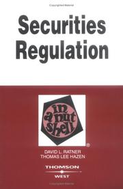 Cover of: Securities regulation in a nutshell | David L. Ratner