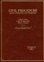 Cover of: Civil Procedure | John T. Cross