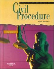 Cover of: Black Letter Outline on Civil Procedure (Black Letter Outlines)