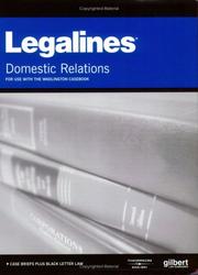 Cover of: Legalines: Domestic Relations by Jerome A. Hoffman