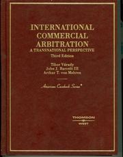 Cover of: International Commercial Arbitration