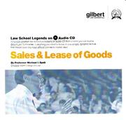 Cover of: Law School Legends Sales & Lease of Goods (Law School Legends Audio Series)