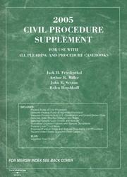 Cover of: 2005 civil procedure supplement