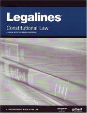 Cover of: Legalines: Constitutional Law by Jonathon Neville, Jonathon Neville