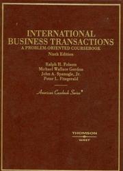 Cover of: International Business Transactions: A Problem-oriented Course
