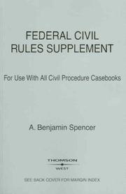 Cover of: Federal Civil Rules Supplement