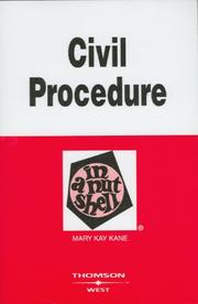 Cover of: Civil Procedure in a Nutshell