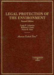 Cover of: Legal Protection of the Environment