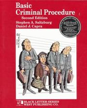 Cover of: Basic criminal procedure