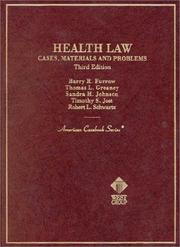 Cover of: Health Law by Barry R. Furrow