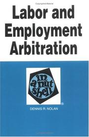 Cover of Labor and Employment Arbitration (Nutshell Series.)