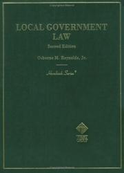 Handbook of local government law by Osborne M. Reynolds