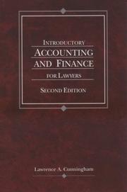 Cover of: Introductory accounting and finance for lawyers