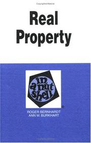 Cover of: Real property in a nutshell by Bernhardt, Roger.