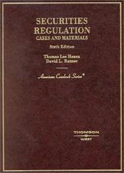 Cover of: Securities regulation: cases and materials