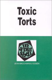 Toxic torts in a nutshell by Jean Macchiaroli Eggen
