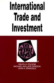 Cover of: International trade and investment in a nutshell
