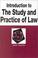 Cover of: Introduction to the study and practice of law in a nutshell