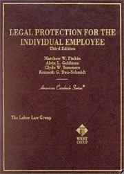 Cover of: Legal protection for the individual employee