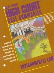 Cover of: High Court Case Summaries on Environmental Law (High Court Case Summaries)