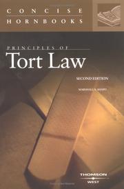 Cover of: Principles of tort law