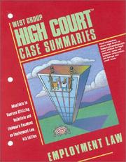Cover of: Employment Law (High Court Case Summaries) (High Court Case Summaries)