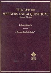Cover of: The law of mergers and acquisitions by Dale A. Oesterle