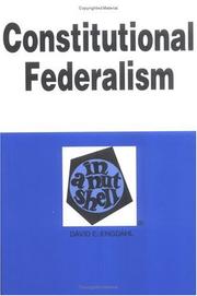 Cover of: Constitutional federalism in a nutshell