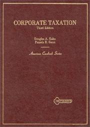 Cover of: Corporate taxation by Douglas A. Kahn