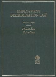 Cover of: Employment discrimination law by Mack A. Player, Mack A. Player