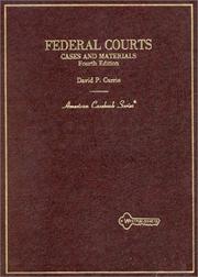 Cover of: Federal courts: cases and materials