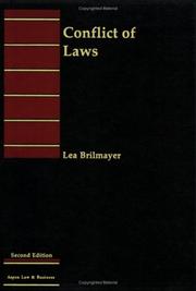 Cover of: Conflict of laws by Lea Brilmayer