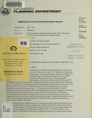 Cover of: Addendum to environmental impact report: [Executive Park amended subarea plan and the Yerby Company and Universal Paragon Corporation development projects]