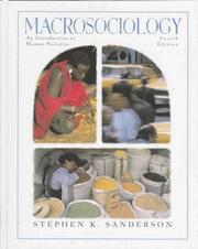 Cover of: Macrosociology: An Introduction to Human Societies (4th Edition)