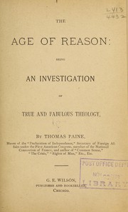 Cover of: The age of reason