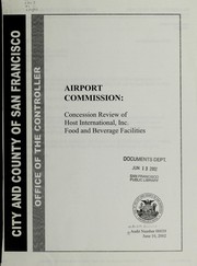 Airport Commission by San Francisco (Calif.). Office of the Controller. Audits Division.
