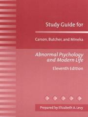 Cover of: Study Guide for Abnormal Psychology and Modern Life