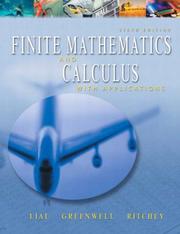 Finite mathematics and calculus with applications by Margaret L. Lial