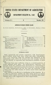 Cover of: American bulbs under glass