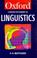 Cover of: The concise Oxford dictionary of linguistics