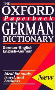 Cover of: The Oxford Paperback German Dictionary by 