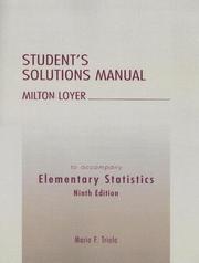 Cover of: Elementary Statistics Student's Solutions Manual (9th Edition)