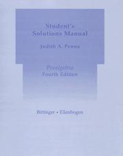 Cover of: Prealgebra, Fourth Edition by Judith A. Beecher, David Ellenbogen