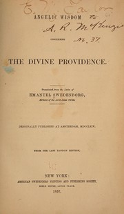 Angelic wisdom concerning the divine providence by Emanuel Swedenborg