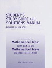 Cover of: Student's Study Guide and Solutions Manual to accompany Mathematical Ideas