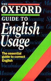 Cover of: The Oxford guide to English usage