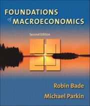 Cover of: Foundations of macroeconomics