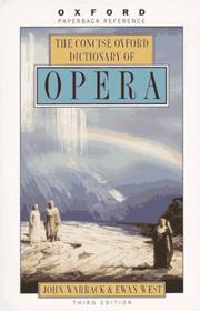 Cover of: The concise Oxford dictionary of opera