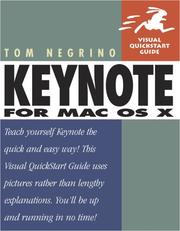 Cover of: Keynote for Mac OS X by Tom Negrino