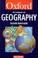 Cover of: A dictionary of geography